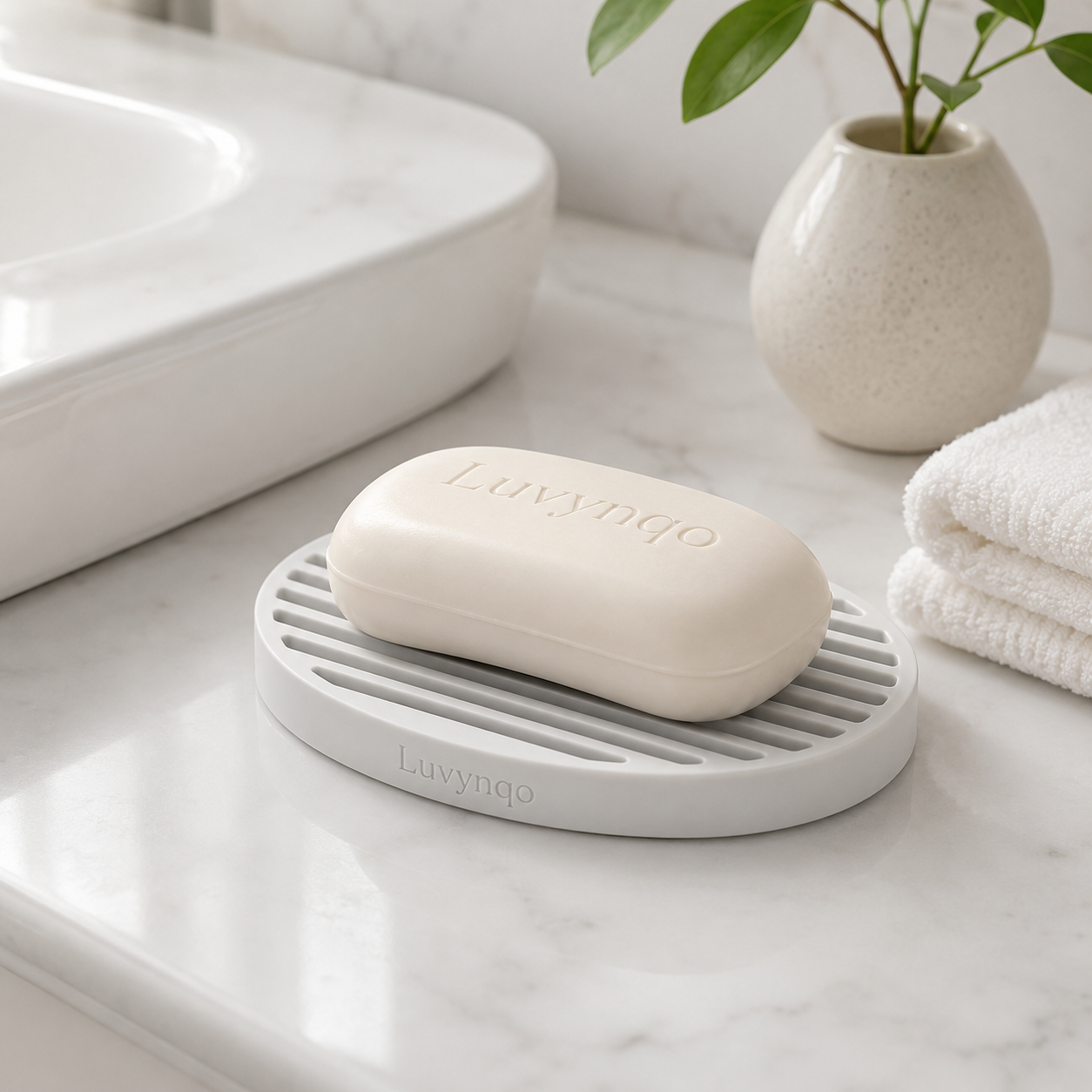 Oval Silicone Draining Soap Dish