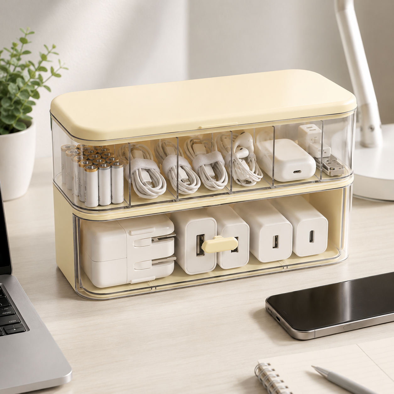 Desktop Cable Organizer Box