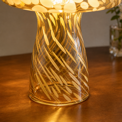 Vintage Glass Mushroom Night Lamp